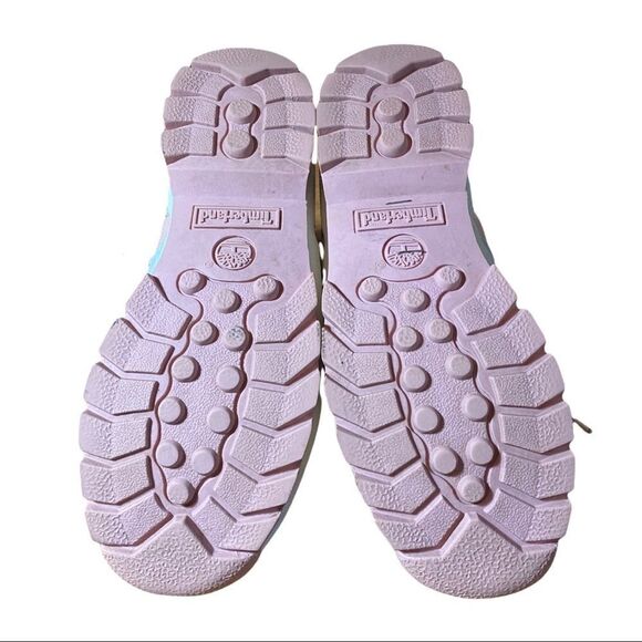 Timberland Vintage Pink White Leather Ankle Boots 6.5 - Picture 5 of 6